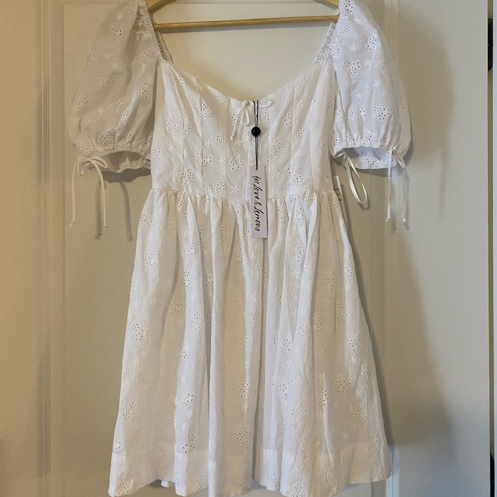 For Love and Lemons White Dress NWT